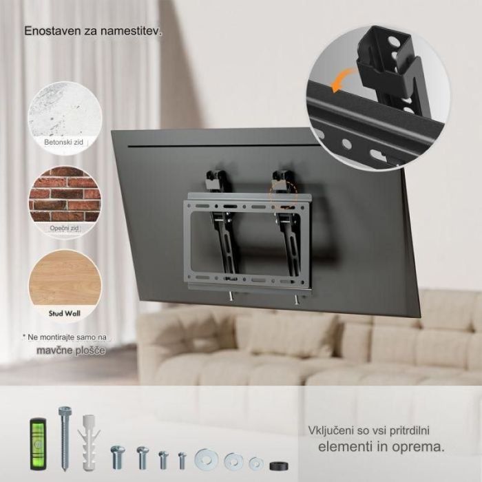 VonHaus 23-43 nagibni stenski nosilec do 35kg VonHaus 23-43 nagibni stenski nosilec do 35kg