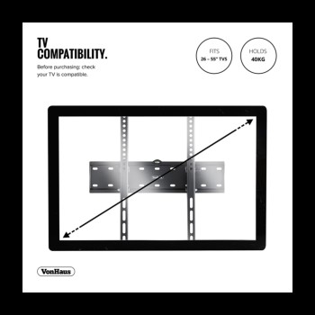 VonHaus 26-55 nagibni TV stenski nosilec do 40kg