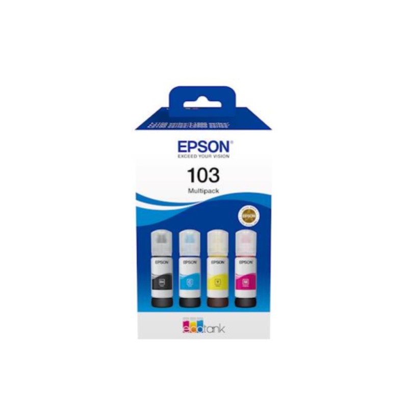 ČRNILO EPSON 103 4x KOMPLET STEKLENIČKA, 70 ML L31xx, L32xx, L52xx (C13T00S64A) Epson ČRNILO EPSON 103 4x KOMPLET STEKLENIČKA, 70 ML L31xx, L32xx, L52xx (C13T00S64A)