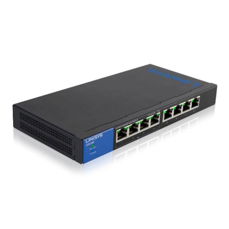 STIKALO 8-PORT Linksys 100/1000 PoE (LGS108P-EU) Linksys STIKALO 8-PORT Linksys 100/1000 PoE (LGS108P-EU)