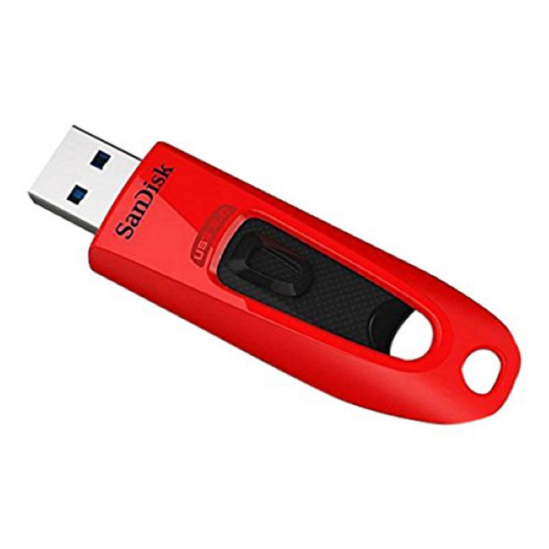 Spominski ključek 64GB USB 3.0 Sandisk Ultra 130MB/s - plastičen/drsni/rdeč (SDCZ48-064G-U46R) SANDISK Spominski ključek 64GB USB 3.0 Sandisk Ultra 130MB/s - plastičen/drsni/rdeč (SDCZ48-064G-U46R)