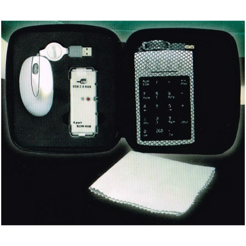 Potovalni komplet Port - primerno za notesnike (mini miška + numerična tipkovnica + USB HUB + čistilo) Port Potovalni komplet Port - primerno za notesnike (mini miška + numerična tipkovnica + USB HUB + čistilo)