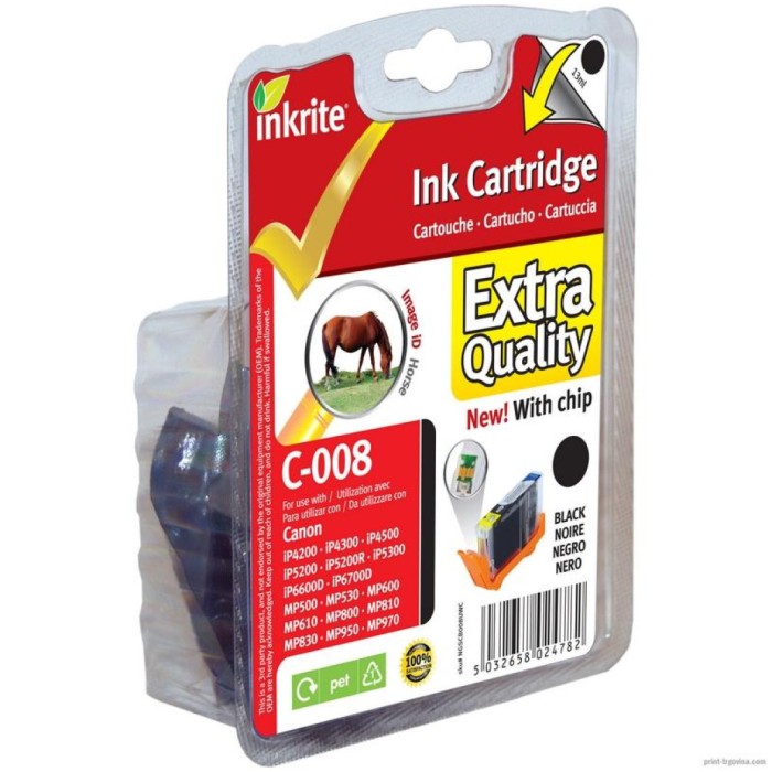 KART  Inkrite za Canon CLI-8bk Črna