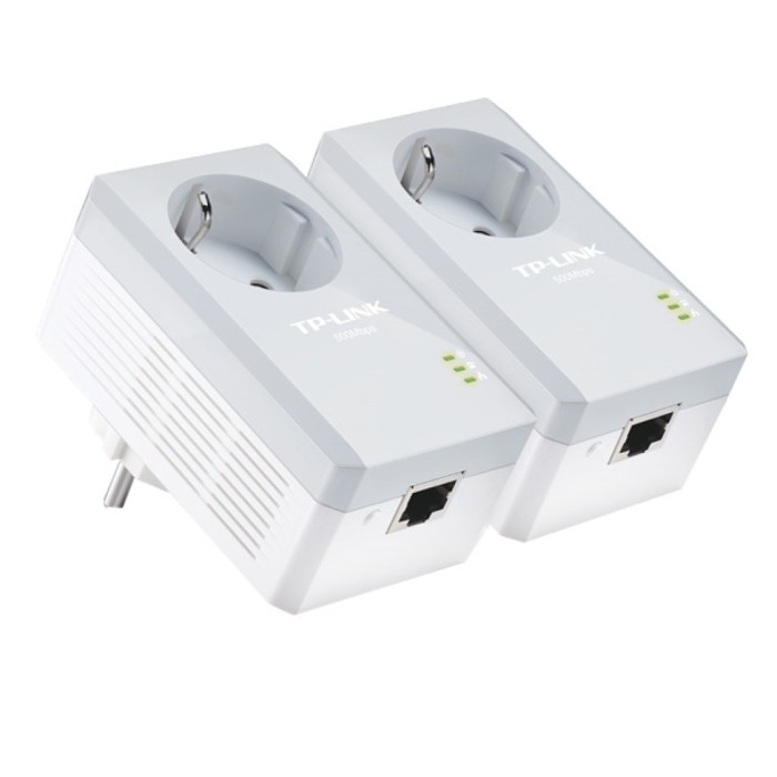 HPAV Powerline 1xLAN RJ45 220V TP-Link 600Mbit/s (1+1) (TL-PA4010PKIT)