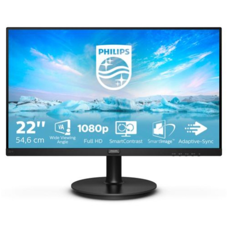 Monitor Philips 54,6 cm (21,5) 221V8/00 1920x1080 VA 4ms VGA HDMI PHILIPS Monitor Philips 54,6 cm (21,5) 221V8/00 1920x1080 VA 4ms VGA HDMI