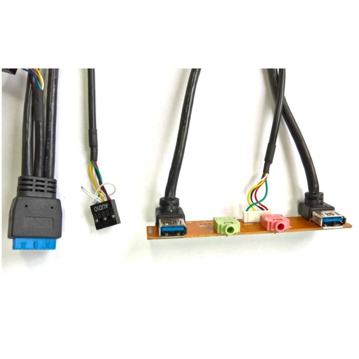 Kabel USB 3.0 x2 + Audio za PC-x2000/x4000 - priklop na osnovni plošči