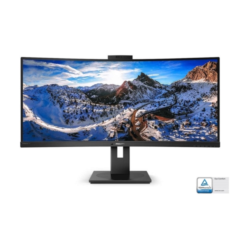 Monitor Philips 86,4 cm (34,0) 346P1CRH 3440x1440 Curved 100Hz VA 4ms HDMI DisplayPort USB-C 90W 4xUSB3.2 HAS Kamera Zvočniki  2H sRGB120% KVM RJ45 HDR400