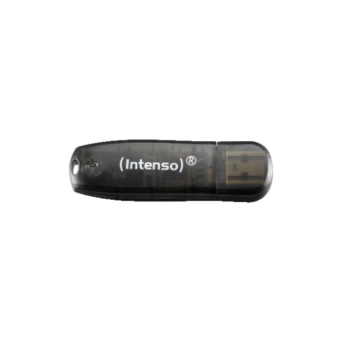Spominski ključek 16GB USB 2.0 Intenso Rainbow Line 28MB/s 6,5MB/s - plastičen/s pokrovčkom/črn (3502470)