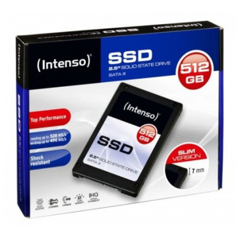 Disk SSD 6,4cm (2,5) 512GB SATA3 Intenso III TOP 520/320MB/s 7mm INTENSO Disk SSD 6,4cm (2,5) 512GB SATA3 Intenso III TOP 520/320MB/s 7mm