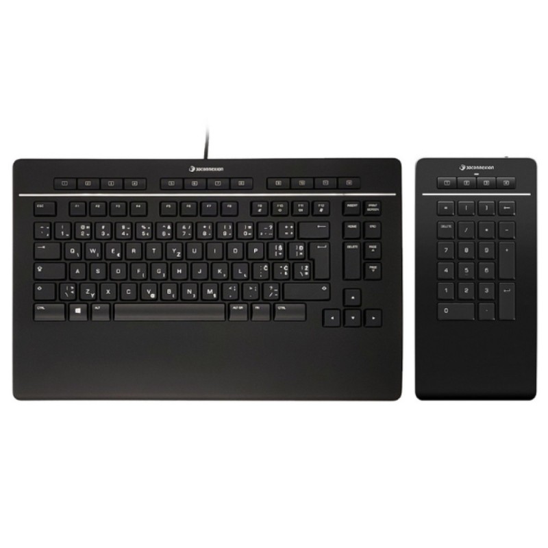 Tipkovnica Žična 3Dconnexion Keyboard Pro US international | SLO gravura črna + NumPad (3DX-700092) 3Dconnexion Tipkovnica Žična 3Dconnexion Keyboard Pro US international | SLO gravura črna + NumPad (3DX-700092)