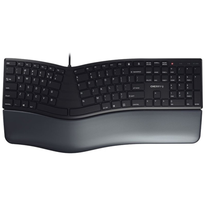 Tipkovnica Cherry USB ergonomska KC 4500 ERGO US international Ergonomska črna SLO gravura (JK-4500GB-2) Cherry Tipkovnica Cherry USB ergonomska KC 4500 ERGO US international Ergonomska črna SLO gravura (JK-4500GB-2)