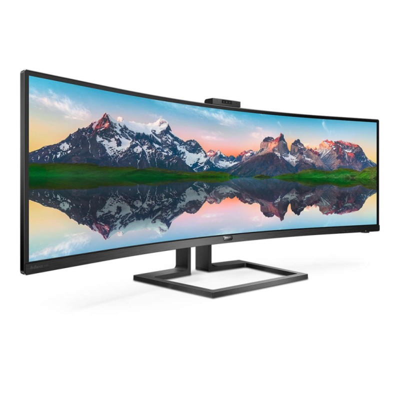 Monitor Philips 124,5 cm (49,0) 499P9H 5120x1440 Curved konferenca VA 5ms 2xHDMI DisplayPort USB-C 90W 3xUSB3.1 HAS Kamera Zvočniki 2H sRGB121% RJ45 KVM HDR400 Brilliance PHILIPS Monitor Philips 124,5 cm (49,0) 499P9H 5120x1440 Curved konferenca VA 5ms 2xHDMI DisplayPort USB-C 90W 3xUSB3.1 HAS Kamera Zvočniki 2H sRGB121% RJ45 KVM HDR400 Brilliance