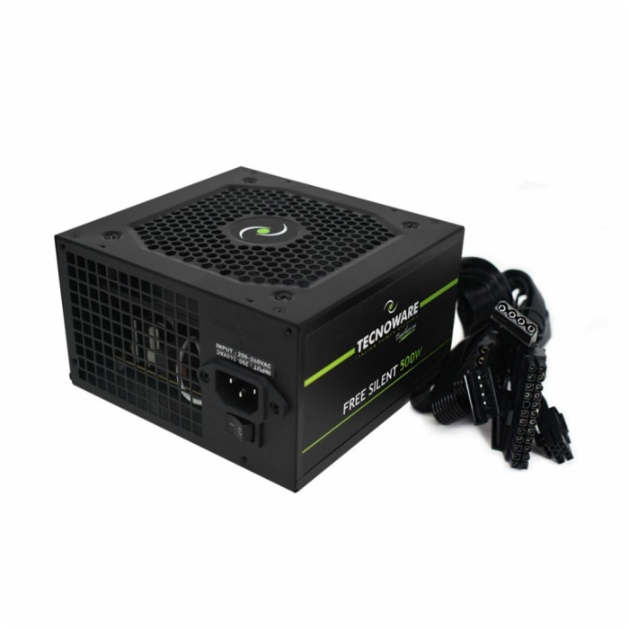 Napajalnik - 500W Tecnoware Free Silent 86% 120mm srebrna (FAL506FS12B) - OEM pakiranje