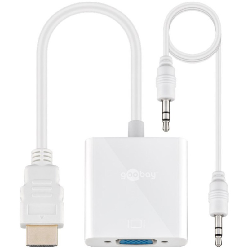 Adapter HDMI (m) => VGA (ž) 15cm Goobay (51758) Goobay Adapter HDMI (m) => VGA (ž) 15cm Goobay (51758)