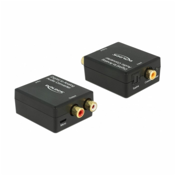 Pretvornik AVDIO SPDIF/Digitalni Koax - Analog 2xRCA Ž HD stereo Delock