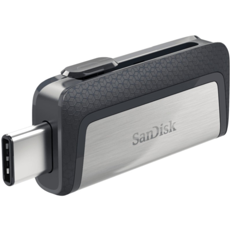 Spominski ključek 64GB USB 3.2/USB-C Sandisk Ultra Dual 150MB/s plastičen drsni srebrno-črn (SDDDC2-064G-G46) SANDISK Spominski ključek 64GB USB 3.2/USB-C Sandisk Ultra Dual 150MB/s plastičen drsni srebrno-črn (SDDDC2-064G-G46)
