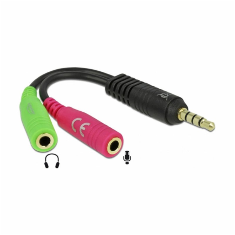 Adapter Audio 3,5mm M => 2 x 3,5mm Ž Delock 0,15m OMTP (65344) Razni Adapter Audio 3,5mm M => 2 x 3,5mm Ž Delock 0,15m OMTP (65344)