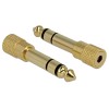 Adapter-AVDIO Jack 3,5Ž - 6,35M Delock (65361) Delock Adapter-AVDIO Jack 3,5Ž - 6,35M Delock (65361)