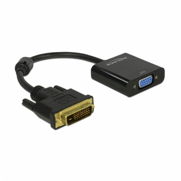 Adapter DVI (m) => VGA (ž) 24+1 pin Delock aktivni (65658)