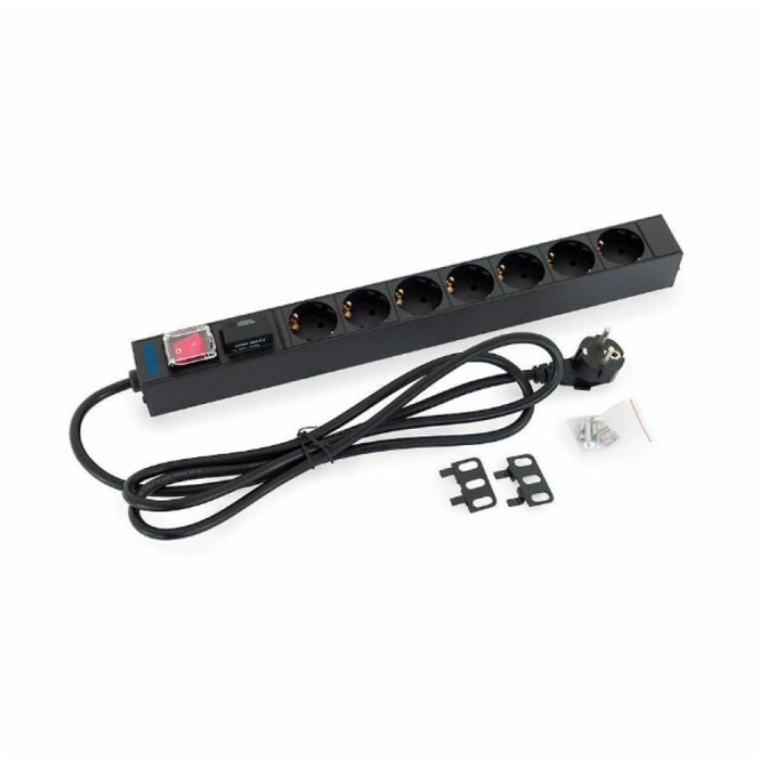 Prenapetostna zaščita Triton 2,00m 1xDIN49441 7x230V ALU rack 1U 19