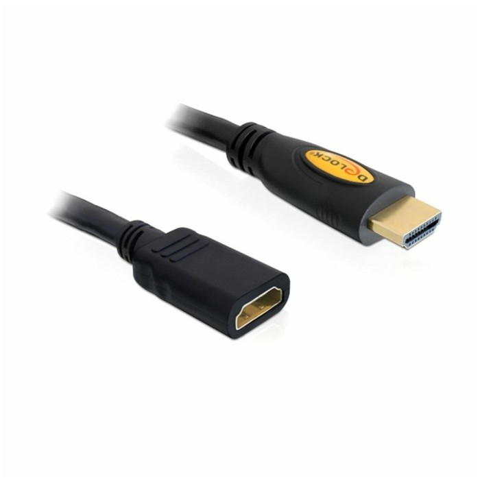 KABEL HDMI/HDMI M/F  1,0m podaljšek Delock črn ETH