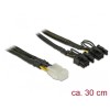Adapter DC 6pin na 2x 8pin za grafične kartice PCI-express 0,3m Delock Delock Adapter DC 6pin na 2x 8pin za grafične kartice PCI-express 0,3m Delock