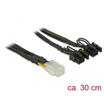 Adapter DC 6pin na 2x 8pin za grafične kartice PCI-express 0,3m Delock Adapter DC 6pin na 2x 8pin za grafične kartice PCI-express 0,3m Delock