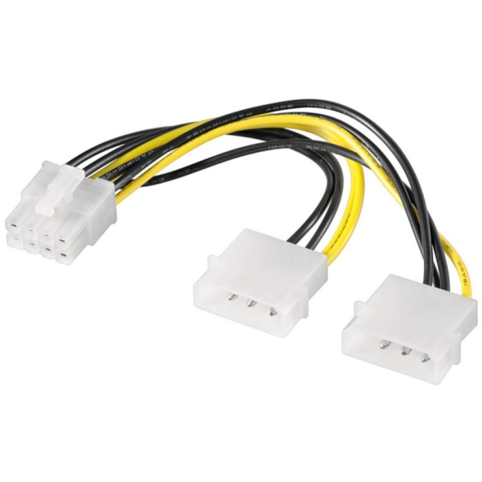 Kabel adapter napajalni MOLEX => PCI-Express 8 pin Goobay Kabel adapter napajalni MOLEX => PCI-Express 8 pin Goobay