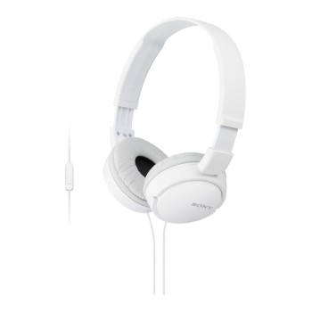 Slušalke Sony MDR-ZX110AP - z mikrofomom bele barve Slušalke Sony MDR-ZX110AP - z mikrofomom bele barve