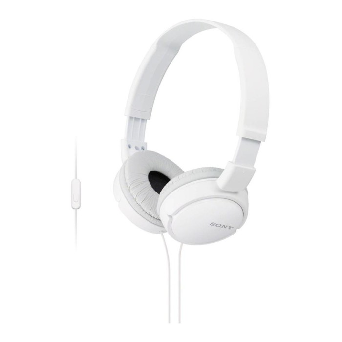 Slušalke Sony MDR-ZX110AP - z mikrofomom bele barve Slušalke Sony MDR-ZX110AP - z mikrofomom bele barve