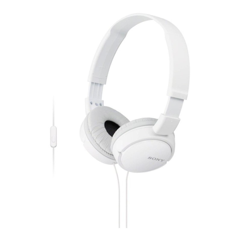 Slušalke Sony MDR-ZX110AP - z mikrofomom bele barve Sony Slušalke Sony MDR-ZX110AP - z mikrofomom bele barve