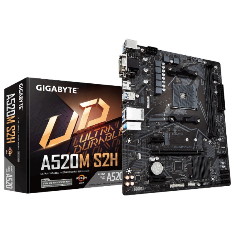Osnovna plošča AM4 Gigabyte A520M S2H VGA DVI HDMI M.2 GIGABYTE Osnovna plošča AM4 Gigabyte A520M S2H VGA DVI HDMI M.2