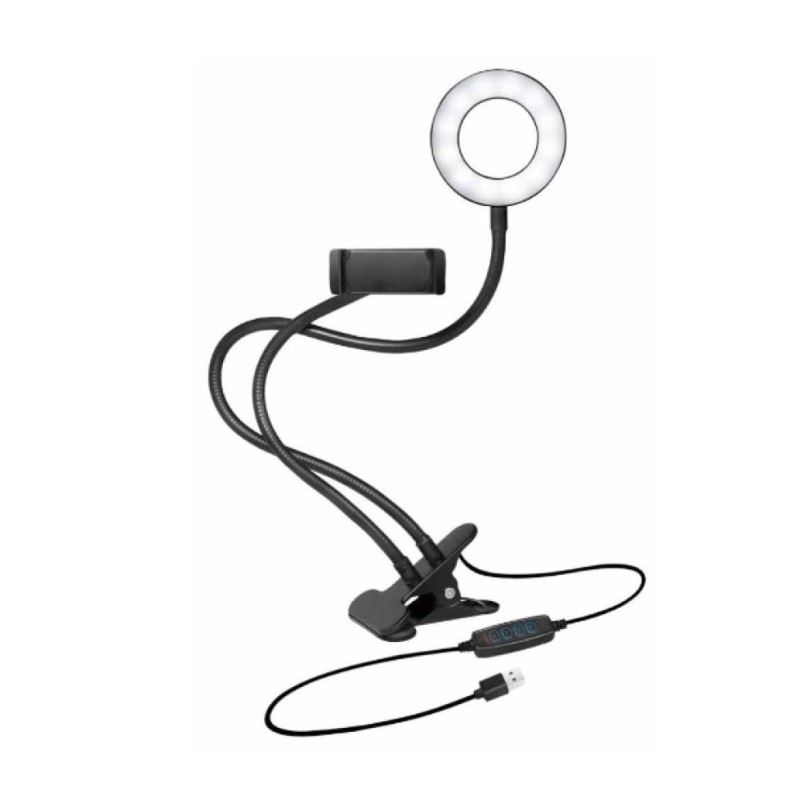 Selfie LED svetlobni obroč Logilink za pametni telefon z nosilcem/sponko (AA0150) EOLS-P LOGILINK Selfie LED svetlobni obroč Logilink za pametni telefon z nosilcem/sponko (AA0150) EOLS-P