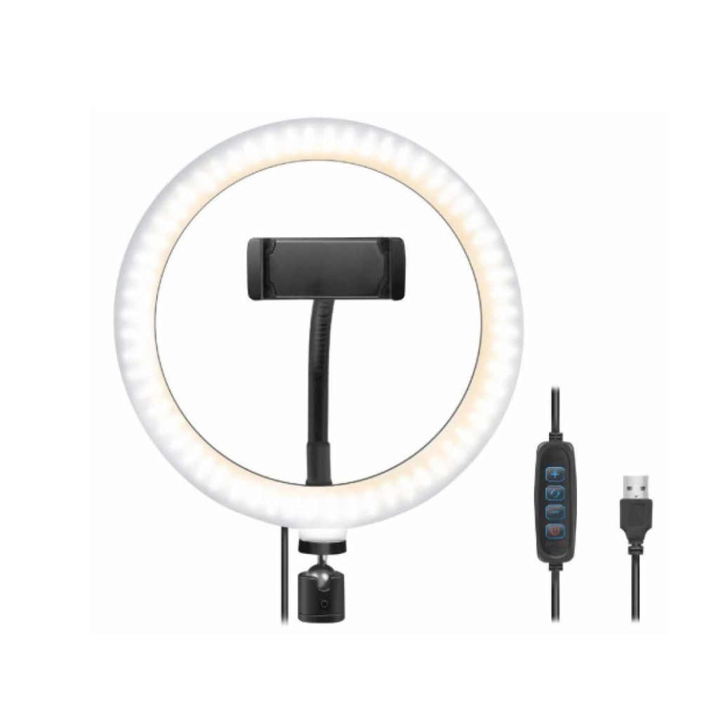 Selfie LED svetlobni obroč Logilink za pametni telefon- tripod ni vključen (AA0151)