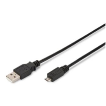 Kabel USB A => B micro 1,0m (za mobitele) dvojno oklopljen Digitus (AK-300110-010-S)