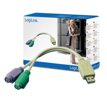 Adapter USB => PS2 - 2x Ženski  LogiLink AU0004A Adapter USB => PS2 - 2x Ženski  LogiLink AU0004A