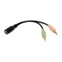 Adapter Audio 3,5mm Ž => 2 x 3,5mm M LogiLink 0,15m (CA0020) Adapter Audio 3,5mm Ž => 2 x 3,5mm M LogiLink 0,15m (CA0020)