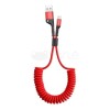 Kabel USB-C => USB-A 2.0 tekstil ovoj 1,00m 5V/2A Baseus spiralni rdeč (CATSR-09)