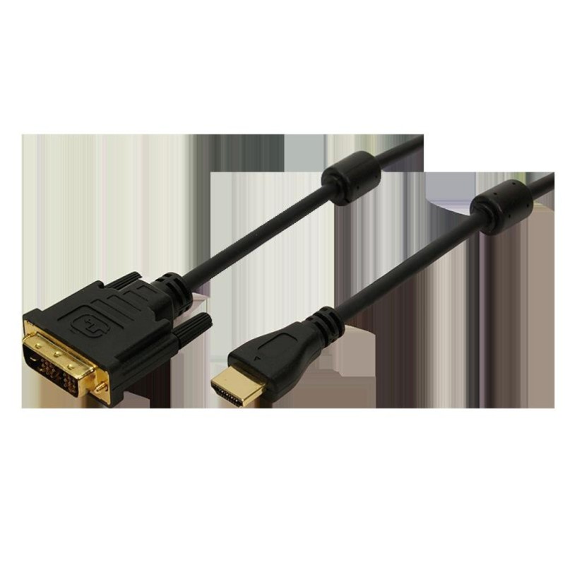 KABEL HDMI/DVI Digital (18+1) M/M 2,0m LogiLink pozlačeni kontakti in feritno jedro (CH0004) LOGILINK KABEL HDMI/DVI Digital (18+1) M/M 2,0m LogiLink pozlačeni kontakti in feritno jedro (CH0004)