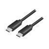 Kabel USB-C => USB-C 3.2 Gen2 5A (100W/20V) 0,50m črn LogiLink (CU0128)