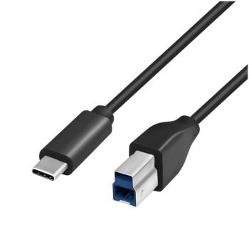 Kabel USB-C => USB B 3.2 Gen1x1 A 1,00m Logilink - črn (CU0162) EOLS-P Kabel USB-C => USB B 3.2 Gen1x1 A 1,00m Logilink - črn (CU0162) EOLS-P
