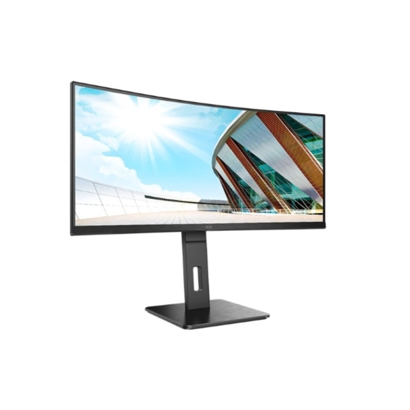 Monitor AOC 86,4 cm (34,0) CU34P2A 3440x1440 Curved 100Hz VA 1ms 2xHDMI DisplayPort 4xUSB3.0 HAS Zvočniki 2x3W  3H sRGB120% AdaptiveSync