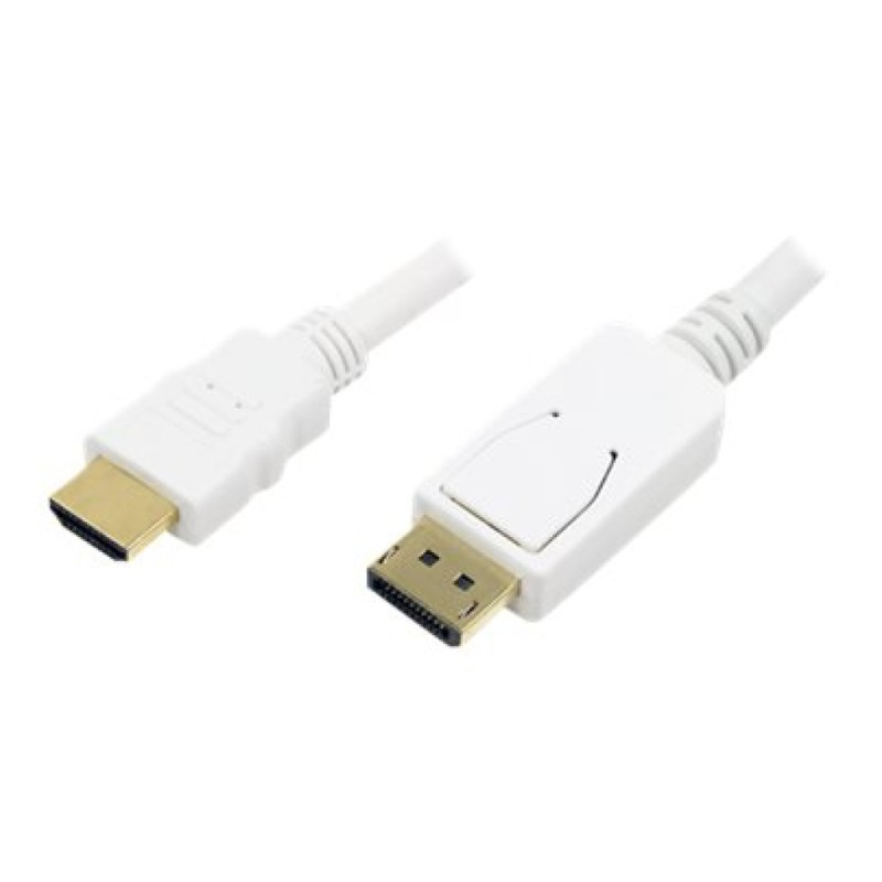 Kabel DisplayPort (m) => HDMI (m) 2,0m LogiLink bel (CV0055) LOGILINK Kabel DisplayPort (m) => HDMI (m) 2,0m LogiLink bel (CV0055)