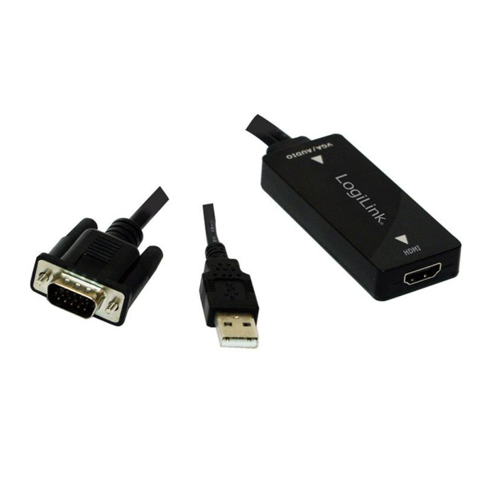 Pretvornik VGA (m) => HDMI (ž) Video ter USB avdio pretvornik Logilink (CV0060) Pretvornik VGA (m) => HDMI (ž) Video ter USB avdio pretvornik Logilink (CV0060)