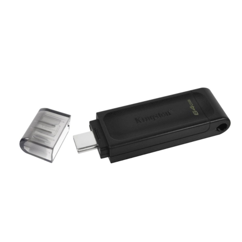 Spominski ključek 64GB USB-C Kingston DT70 - plastičen/s pokrovčkom/črn (DT70/64GB) KINGSTON Spominski ključek 64GB USB-C Kingston DT70 - plastičen/s pokrovčkom/črn (DT70/64GB)