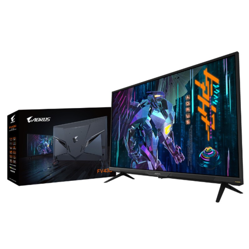 Monitor GigaByte 109,2 cm (43,0) FV43U 3840x2160 Gaming 144Hz VA 1ms HDMI DisplayPort USB-C 2xUSB3.0 Zvočniki  sRGB150% FreeSync Premium Pro KVM HDR1000 Aorus
