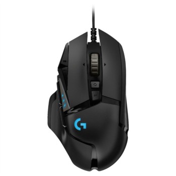 Miš Logitech USB G502 optična gaming 11 gumbov 16000DPI RGB črna (910-005470)