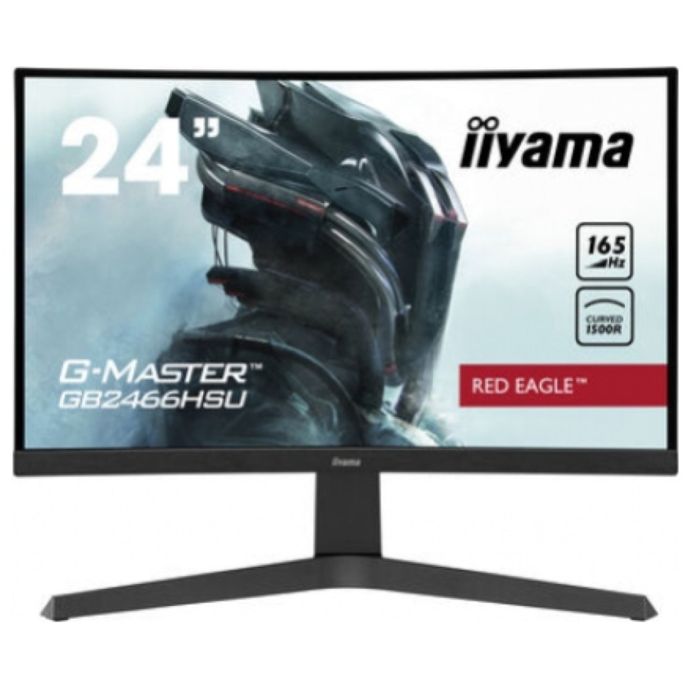 Monitor Iiyama 60,5 cm (23,8) GB2466HSU-B1 1920x1080 Curved Gaming 165Hz VA 1ms 2xHDMI DisplayPort 2xUSB2.0 HAS Zvočniki FreeSync Premium Iiyama Monitor Iiyama 60,5 cm (23,8) GB2466HSU-B1 1920x1080 Curved Gaming 165Hz VA 1ms 2xHDMI DisplayPort 2xUSB2.0 HAS Zvočniki FreeSync Premium