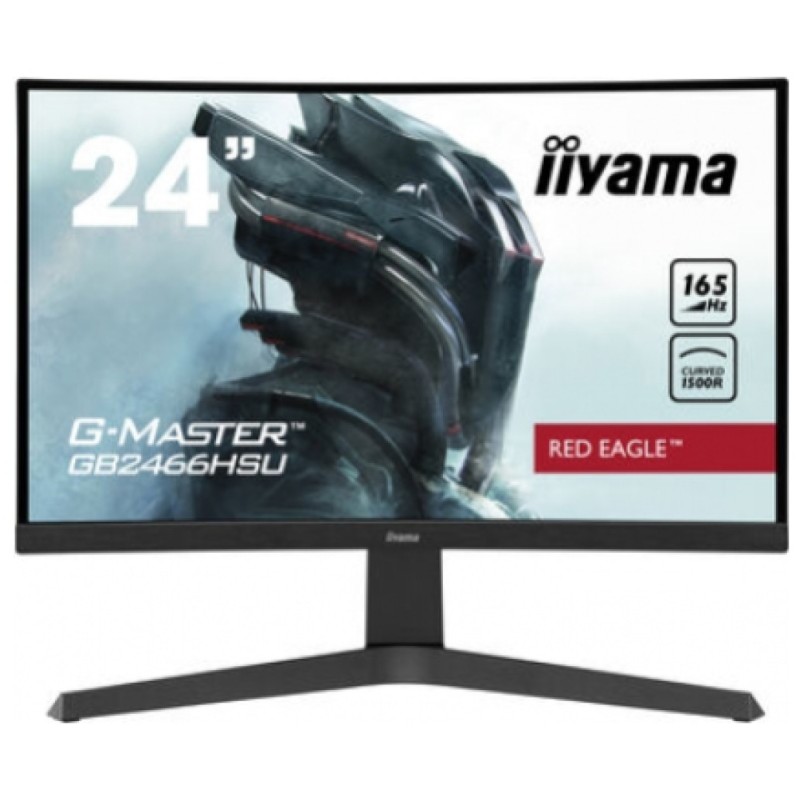 Monitor Iiyama 60,5 cm (23,8) GB2466HSU-B1 1920x1080 Curved Gaming 165Hz VA 1ms 2xHDMI DisplayPort 2xUSB2.0 HAS Zvočniki FreeSync Premium Iiyama Monitor Iiyama 60,5 cm (23,8) GB2466HSU-B1 1920x1080 Curved Gaming 165Hz VA 1ms 2xHDMI DisplayPort 2xUSB2.0 HAS Zvočniki FreeSync Premium