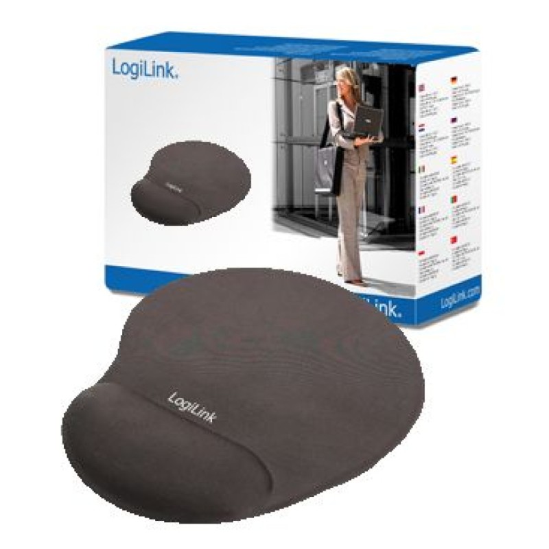 Podloga za miško z gelom ergonomska LogiLink MousePad črna (ID0027) LOGILINK Podloga za miško z gelom ergonomska LogiLink MousePad črna (ID0027)